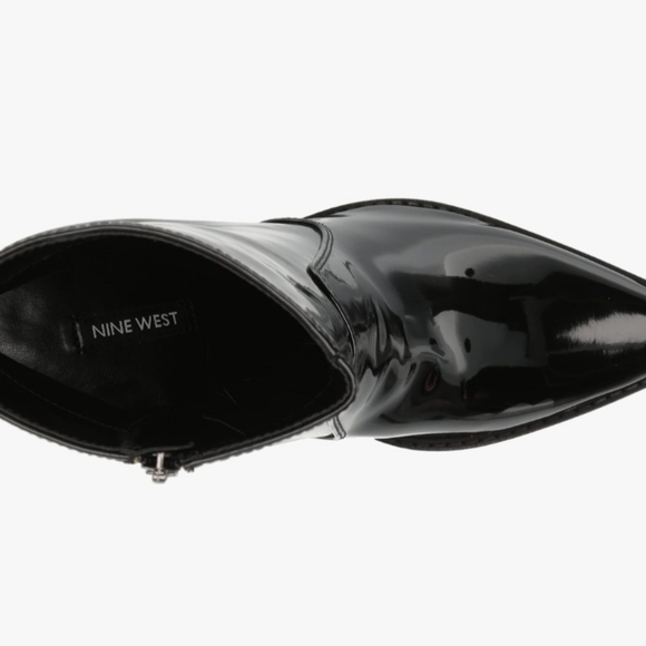 Black Patent cowboy booties - Picture 2 of 3